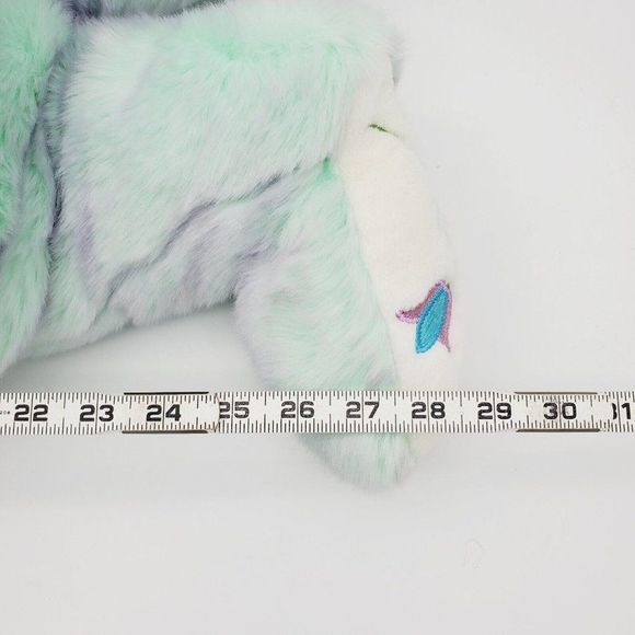 VTG‎ Dan Dee Hoppy Hopster 28" Large EASTER BUNNY Mint Green Tulip Flowers Paws - Picture 8 of 9